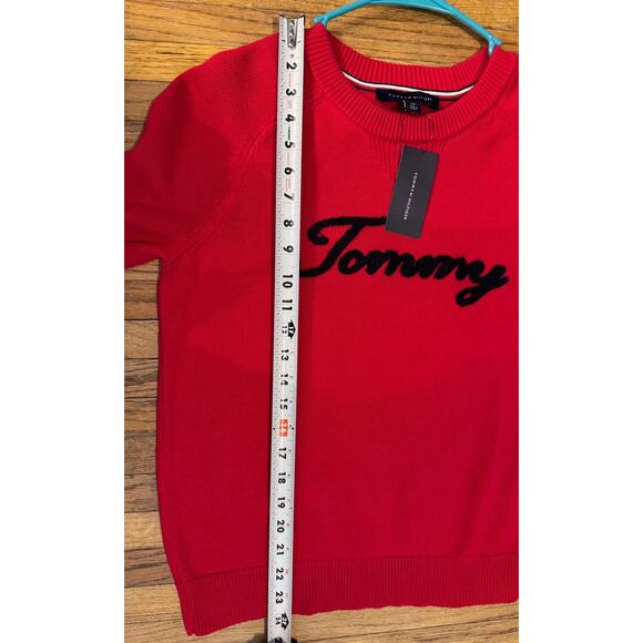 New w/Tags Tommy Hilfiger Red Sweater-Women's Small - Picture 5 of 6